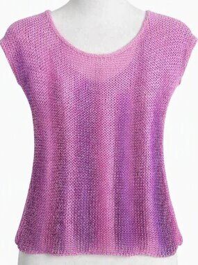 Zara Knit Sweater Women Size Medium Pink Ombre Open Back